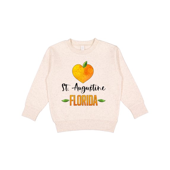 Inktastic St. Augustine Florida Orange in Heart Toddler Sweatshirt
