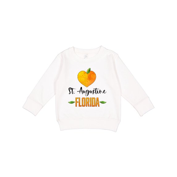 Inktastic St. Augustine Florida Orange in Heart Toddler Sweatshirt