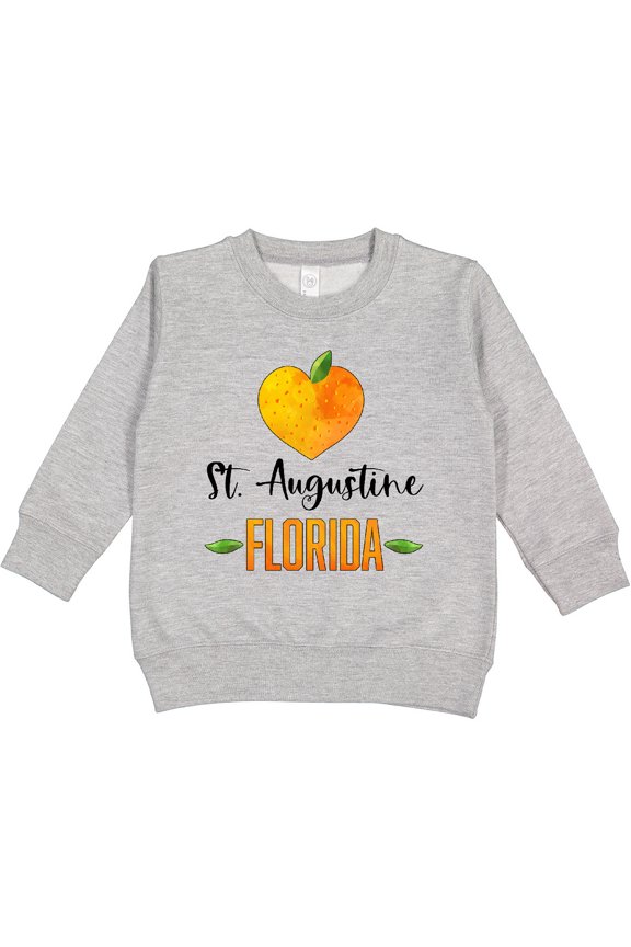 St. Augustine Florida Orange in Heart Toddler Sweatshirt