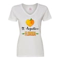 thumbnail image 1 of Inktastic St. Augustine Florida Orange in Heart Women's V-Neck T-Shirt, 1 of 5