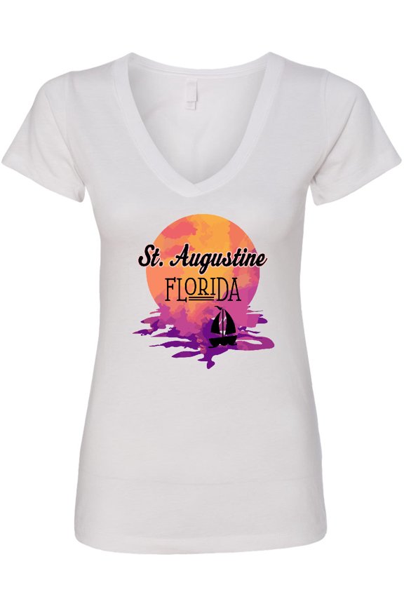 St. Augustine Florida Vacation Women's V-Neck T-Shirt