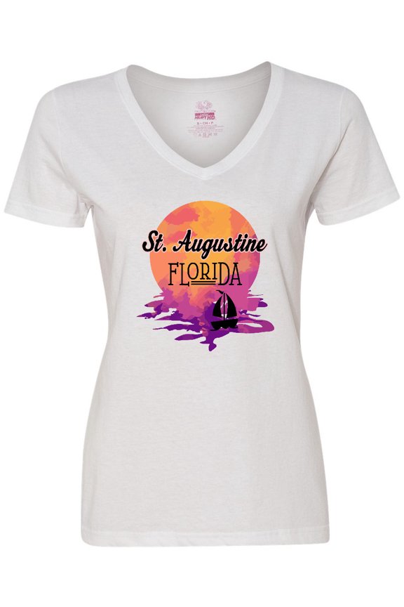 St. Augustine Florida Vacation Women's V-Neck T-Shirt
