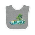 thumbnail image 1 of Inktastic St Lucia Vacation Cruise Trip Boys or Girls Baby Bib, 1 of 4