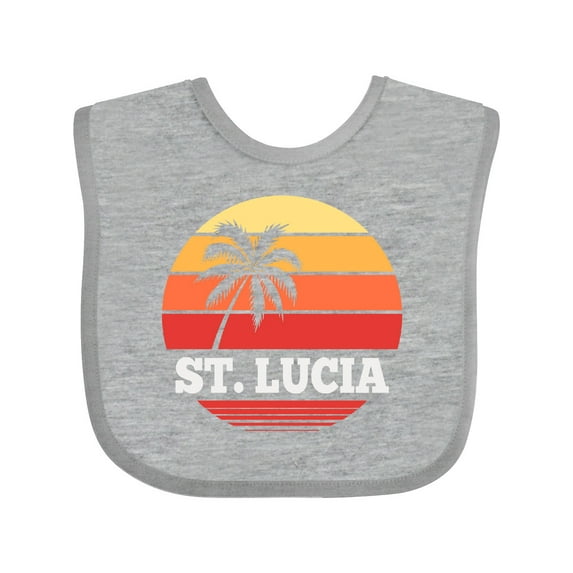 Inktastic St Lucia Vacation Travel Cruise Boys or Girls Baby Bib