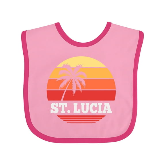 Inktastic St Lucia Vacation Travel Cruise Boys or Girls Baby Bib