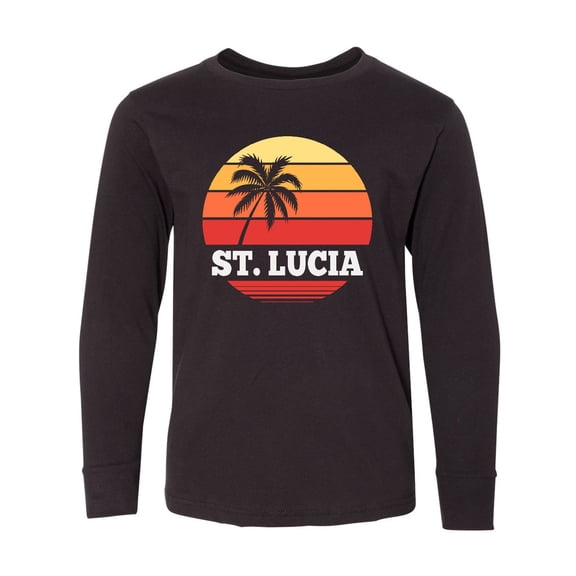 Inktastic St Lucia Vacation Travel Cruise Long Sleeve Youth T-Shirt
