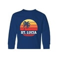 thumbnail image 1 of Inktastic St Lucia Vacation Travel Cruise Long Sleeve Youth T-Shirt, 1 of 5