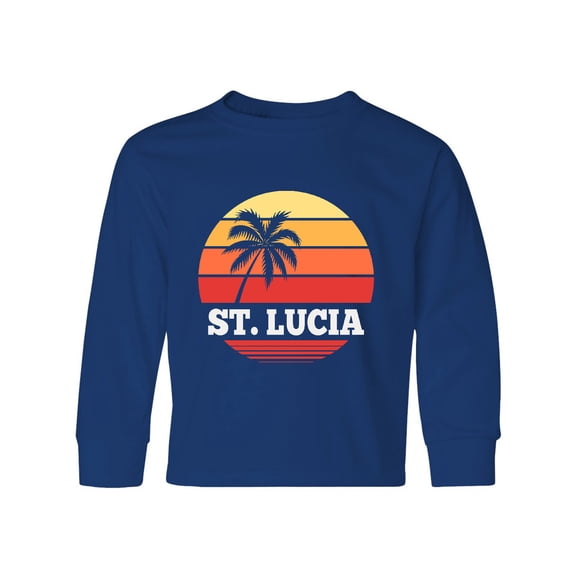 Inktastic St Lucia Vacation Travel Cruise Long Sleeve Youth T-Shirt