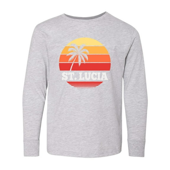 Inktastic St Lucia Vacation Travel Cruise Long Sleeve Youth T-Shirt