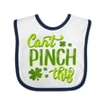 thumbnail image 1 of Inktastic St. Patrick's Day Can't Pinch This Hand Lettering Boys or Girls Baby Bib, 1 of 4