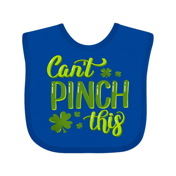 Inktastic St. Patrick's Day Can't Pinch This Hand Lettering Boys or Girls Baby Bib