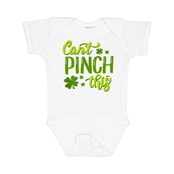Inktastic St. Patrick's Day Can't Pinch This Hand Lettering Boys or Girls Baby Bodysuit