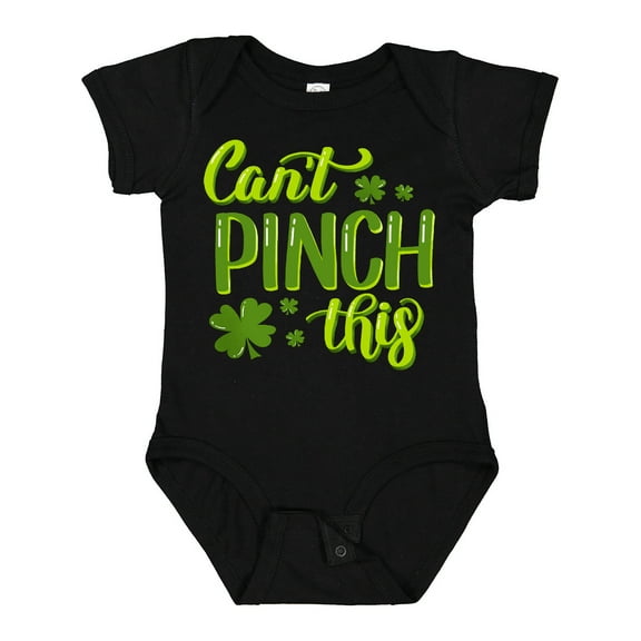 Inktastic St. Patrick's Day Can't Pinch This Hand Lettering Boys or Girls Baby Bodysuit