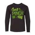 thumbnail image 1 of Inktastic St. Patrick's Day Can't Pinch This Hand Lettering Long Sleeve Youth T-Shirt, 1 of 5