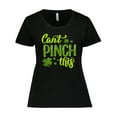 thumbnail image 1 of Inktastic St. Patrick's Day Can't Pinch This Hand Lettering Women's Plus Size T-Shirt, 1 of 5