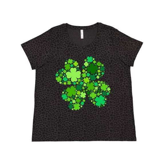 Inktastic St. Patrick's Day Clover Made of Clovers Women's Plus Size T-Shirt