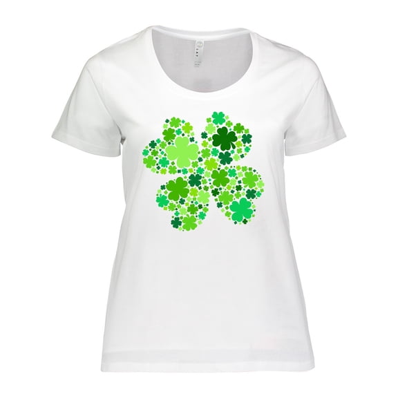 Inktastic St. Patrick's Day Clover Made of Clovers Women's Plus Size T-Shirt