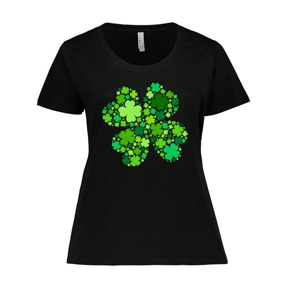 Inktastic St. Patrick's Day Clover Made of Clovers Women's Plus Size T-Shirt