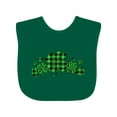 thumbnail image 1 of Inktastic St. Patrick's Day Clovers in Plaid Boys or Girls Baby Bib, 1 of 4