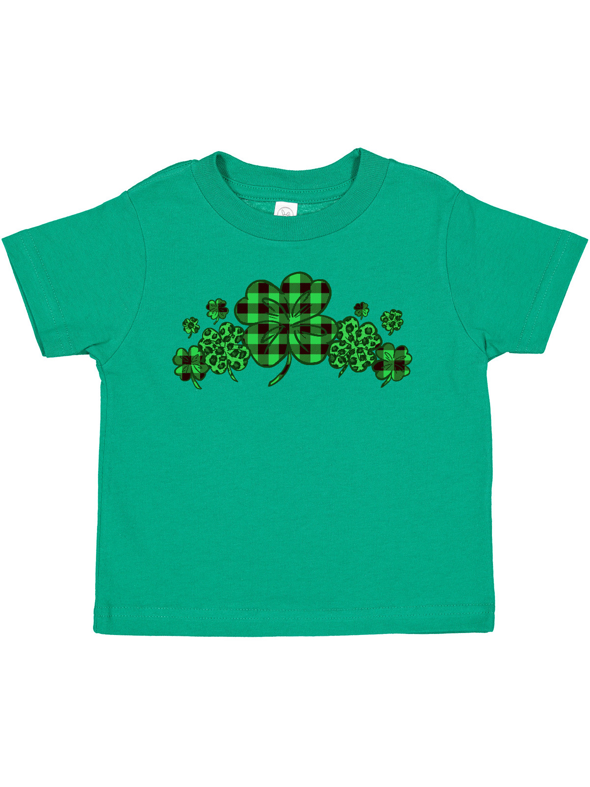 Inktastic St. Patrick's Day Clovers in Plaid Boys or Girls Toddler T-Shirt - image 1 of 4