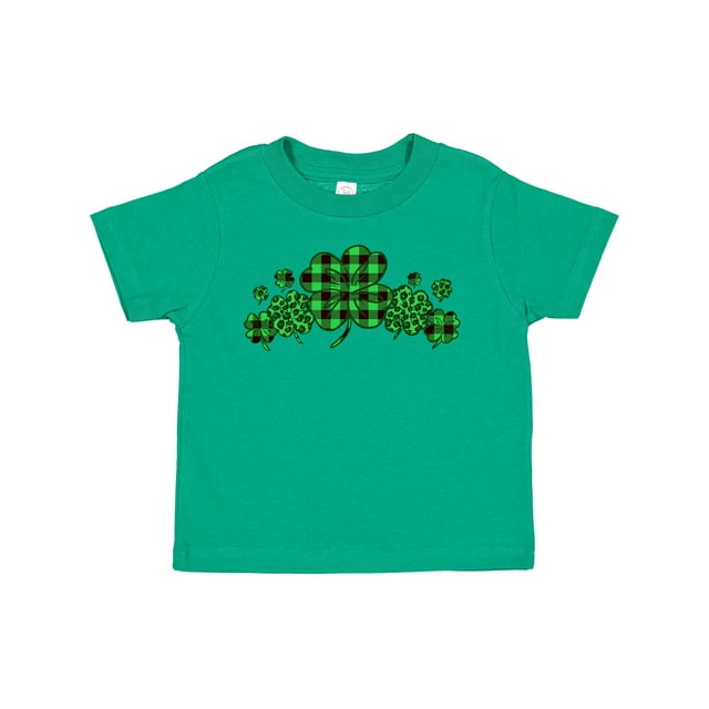 Inktastic St. Patrick's Day Clovers in Plaid Boys or Girls Toddler T-Shirt