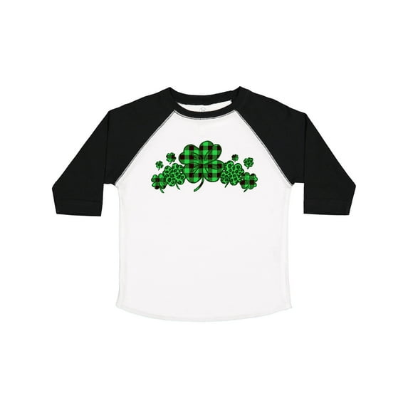 Inktastic St. Patrick's Day Clovers in Plaid Boys or Girls Toddler T-Shirt