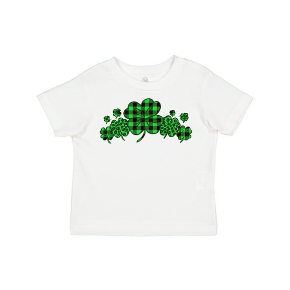 Inktastic St. Patrick's Day Clovers in Plaid Boys or Girls Toddler T-Shirt
