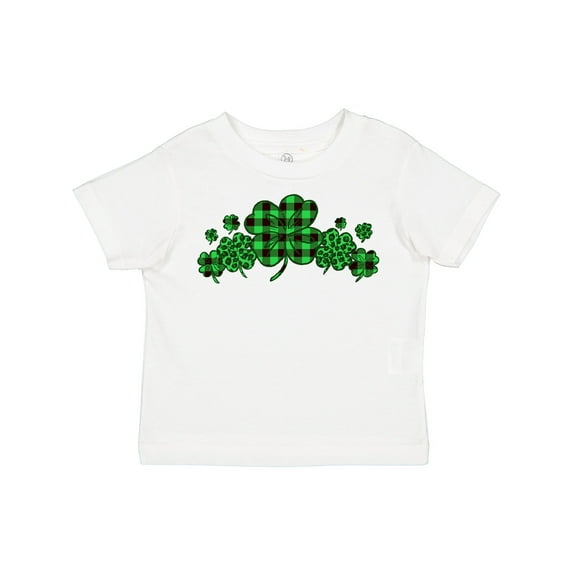 Inktastic St. Patrick's Day Clovers in Plaid Boys or Girls Toddler T-Shirt