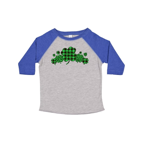 Inktastic St. Patrick's Day Clovers in Plaid Boys or Girls Toddler T-Shirt
