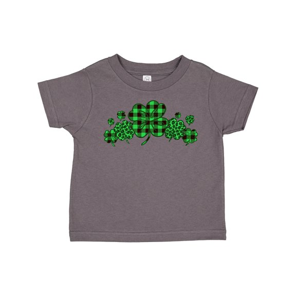 Inktastic St. Patrick's Day Clovers in Plaid Boys or Girls Toddler T-Shirt
