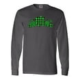 thumbnail image 1 of Inktastic St. Patrick's Day Clovers in Plaid Long Sleeve T-Shirt, 1 of 5