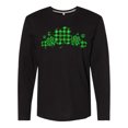 thumbnail image 1 of Inktastic St. Patrick's Day Clovers in Plaid Long Sleeve T-Shirt, 1 of 5