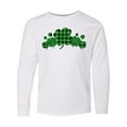 thumbnail image 1 of Inktastic St. Patrick's Day Clovers in Plaid Long Sleeve Youth T-Shirt, 1 of 5