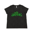 thumbnail image 1 of Inktastic St. Patrick's Day Clovers in Plaid Women's Plus Size T-Shirt, 1 of 5