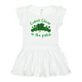 thumbnail image 1 of Inktastic St. Patrick's Day Cutest Clover in the Patch in Plaid Girls Baby Dress, 1 of 5