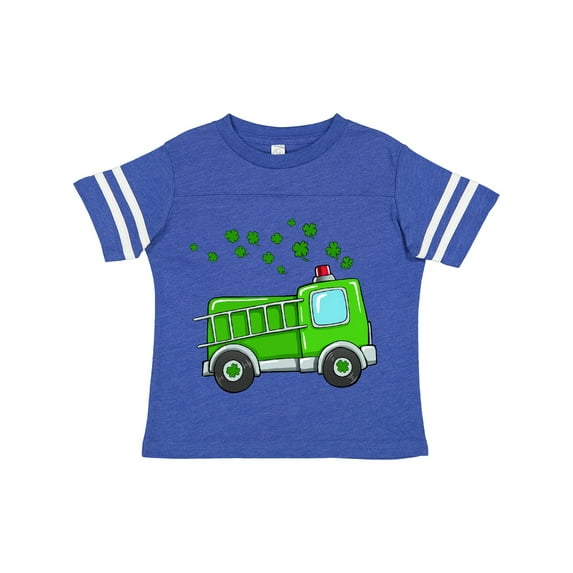 Inktastic St. Patrick's Day Green Fire Truck with Clovers Boys or Girls Toddler T-Shirt