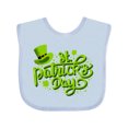 thumbnail image 1 of Inktastic St. Patrick's Day Hand Lettering with Green Top Hat Boys or Girls Baby Bib, 1 of 4