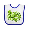 thumbnail image 1 of Inktastic St. Patrick's Day Hand Lettering with Green Top Hat Boys or Girls Baby Bib, 1 of 4