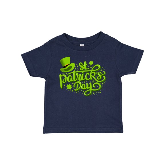 Inktastic St. Patrick's Day Hand Lettering with Green Top Hat Boys or Girls Baby T-Shirt