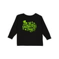 thumbnail image 1 of Inktastic St. Patrick's Day Hand Lettering with Green Top Hat Boys or Girls Long Sleeve Toddler T-Shirt, 1 of 5