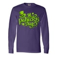 thumbnail image 1 of Inktastic St. Patrick's Day Hand Lettering with Green Top Hat Long Sleeve T-Shirt, 1 of 5
