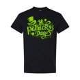 thumbnail image 1 of Inktastic St. Patrick's Day Hand Lettering with Green Top Hat T-Shirt, 1 of 5