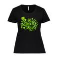 thumbnail image 1 of Inktastic St. Patrick's Day Hand Lettering with Green Top Hat Women's Plus Size T-Shirt, 1 of 5