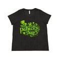 thumbnail image 1 of Inktastic St. Patrick's Day Hand Lettering with Green Top Hat Women's Plus Size T-Shirt, 1 of 5