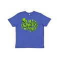 thumbnail image 1 of Inktastic St. Patrick's Day Hand Lettering with Green Top Hat Youth T-Shirt, 1 of 5