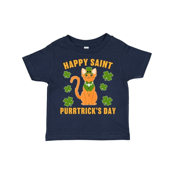Inktastic St. Patrick's Day Happy Saint Purrtrick's Day Boys or Girls Toddler T-Shirt