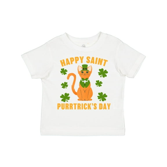 Inktastic St. Patrick's Day Happy Saint Purrtrick's Day Boys or Girls Toddler T-Shirt