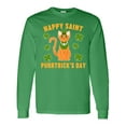 thumbnail image 1 of Inktastic St. Patrick's Day Happy Saint Purrtrick's Day Long Sleeve T-Shirt, 1 of 5