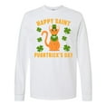 thumbnail image 1 of Inktastic St. Patrick's Day Happy Saint Purrtrick's Day Long Sleeve T-Shirt, 1 of 5