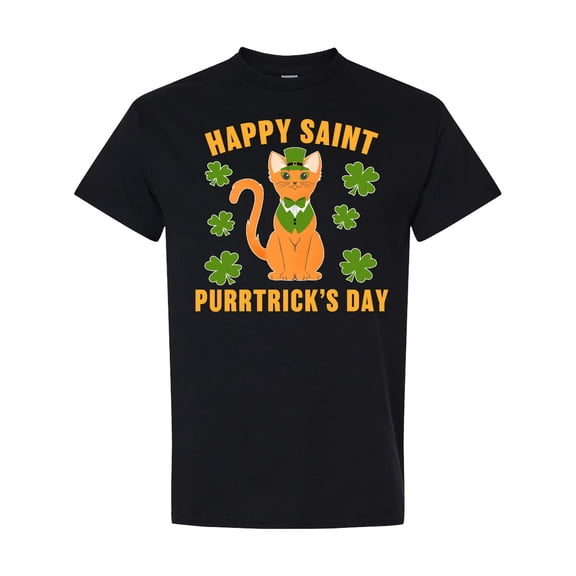 Inktastic St. Patrick's Day Happy Saint Purrtrick's Day T-Shirt